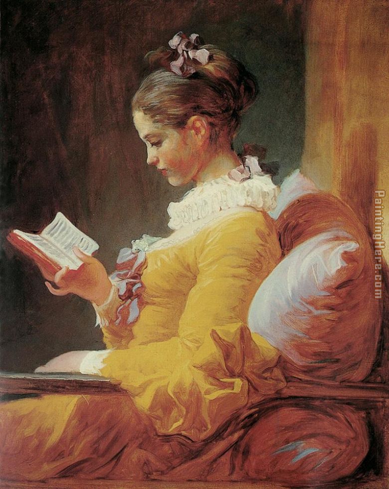 Young Girl Reading painting - Jean Fragonard Young Girl Reading art painting
